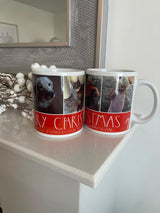 Personalised Text & Photo Picture Merry Christmas Ceramic Mug by WinsterCreations™ Official Store - Vysn