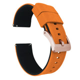 Pumpkin Orange Top / Black Bottom | Elite Silicone by Barton Watch Bands - Vysn