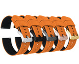 Pumpkin Orange Top / Black Bottom | Elite Silicone by Barton Watch Bands - Vysn