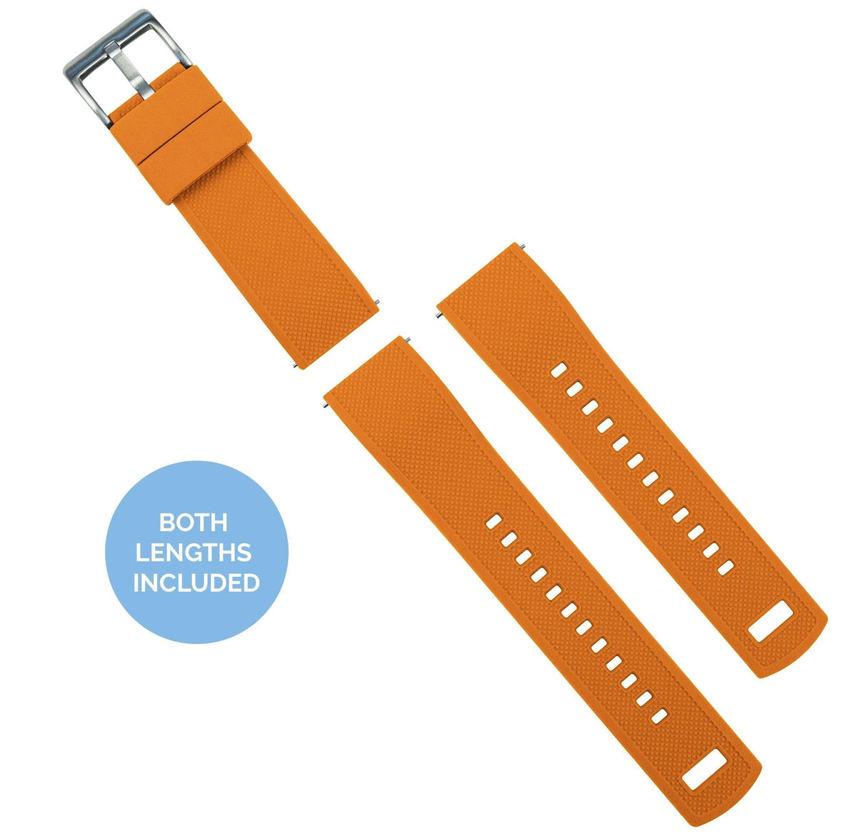 Pumpkin Orange Top / Black Bottom | Elite Silicone by Barton Watch Bands - Vysn