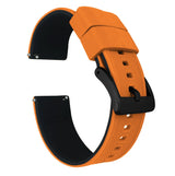 Pumpkin Orange Top / Black Bottom | Elite Silicone by Barton Watch Bands - Vysn