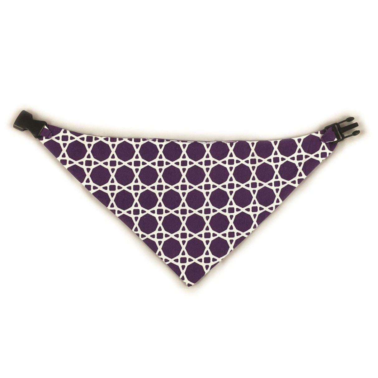 Purple Trellis Reversible Dog Bandana by Uptown Pups - Vysn