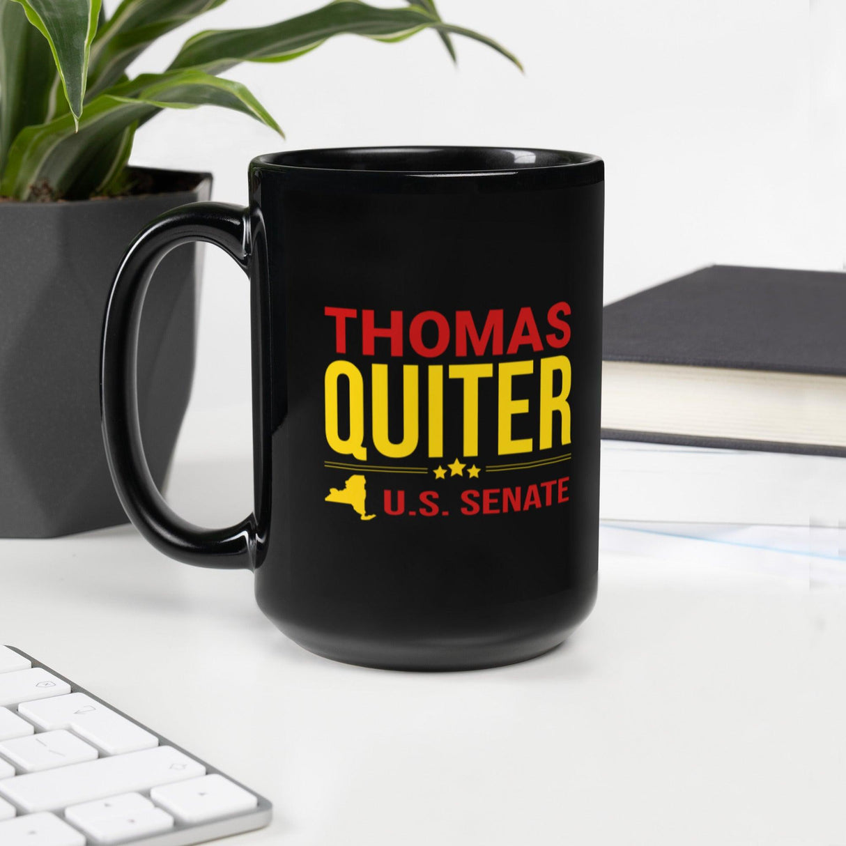 Quiter for US Senate Black Glossy Mug by Proud Libertarian - Vysn