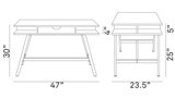 Rebecca Office Desk Open Shelf and Middle Drawer by Plugsus Home Furniture - Vysn