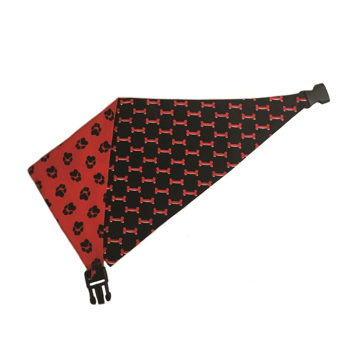 Red & Black Reversible Dog Bandana by Uptown Pups - Vysn