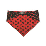 Red & Black Reversible Dog Bandana by Uptown Pups - Vysn