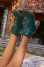 Rising Mara Leather Heel Booties by ELF - Vysn