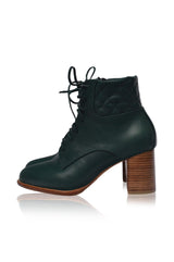 Rising Mara Leather Heel Booties by ELF - Vysn