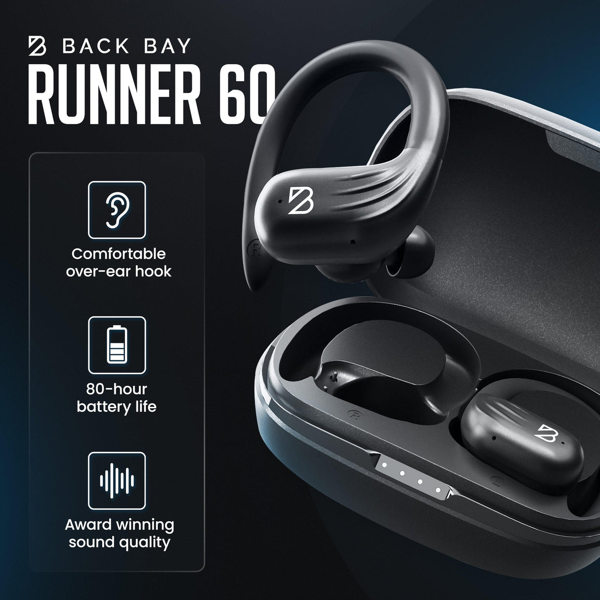 Runner 60 Earbuds by Back Bay Brand - Vysn