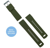 Samsung Galaxy Watch4 | Elite Silicone | Army Green Top / Black Bottom by Barton Watch Bands - Vysn