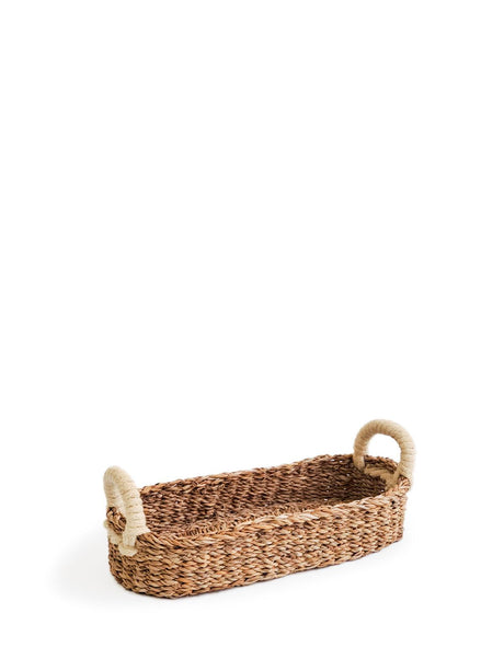 Savar Bread Basket with White Handle by KORISSA - Vysn