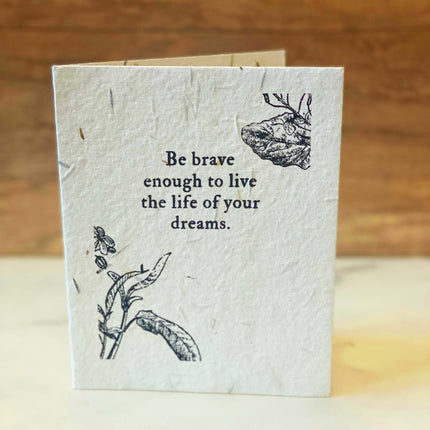 Seed Paper Plantable Card - Be Brave by Soothi - Vysn