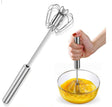 Semi-Automatic Egg Whisk Hand Push Egg Beater Stainless Steel Blender Mixer Whis by Plugsus Home Furniture - Vysn