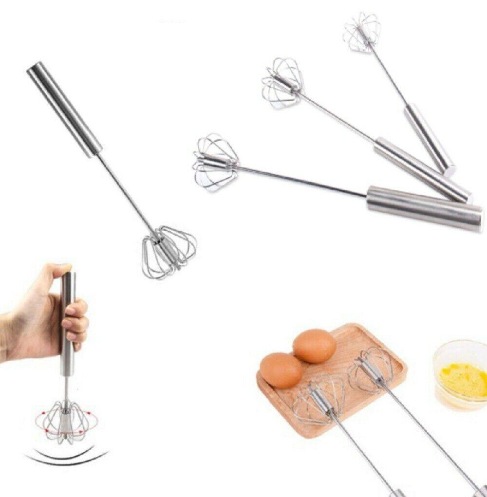 Semi-Automatic Egg Whisk Hand Push Egg Beater Stainless Steel Blender Mixer Whis by Plugsus Home Furniture - Vysn