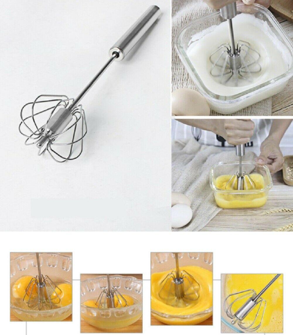 Semi-Automatic Egg Whisk Hand Push Egg Beater Stainless Steel Blender Mixer Whis by Plugsus Home Furniture - Vysn