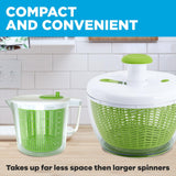 Single Serve Small Salad Spinner - Mini Prep Lettuce Spinner and Dryer With Measuring Cup - Collander with Fruit and Vegetable Washing Basket Bowl - Great Fruit and Vegetable Washer By Cooler Kitchen by Cooler Kitchen - Vysn