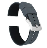 Smoke Grey Top / Black Bottom | Elite Silicone by Barton Watch Bands - Vysn