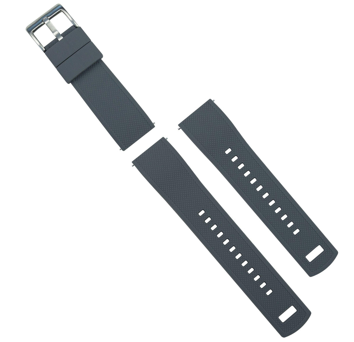 Smoke Grey Top / Black Bottom | Elite Silicone by Barton Watch Bands - Vysn