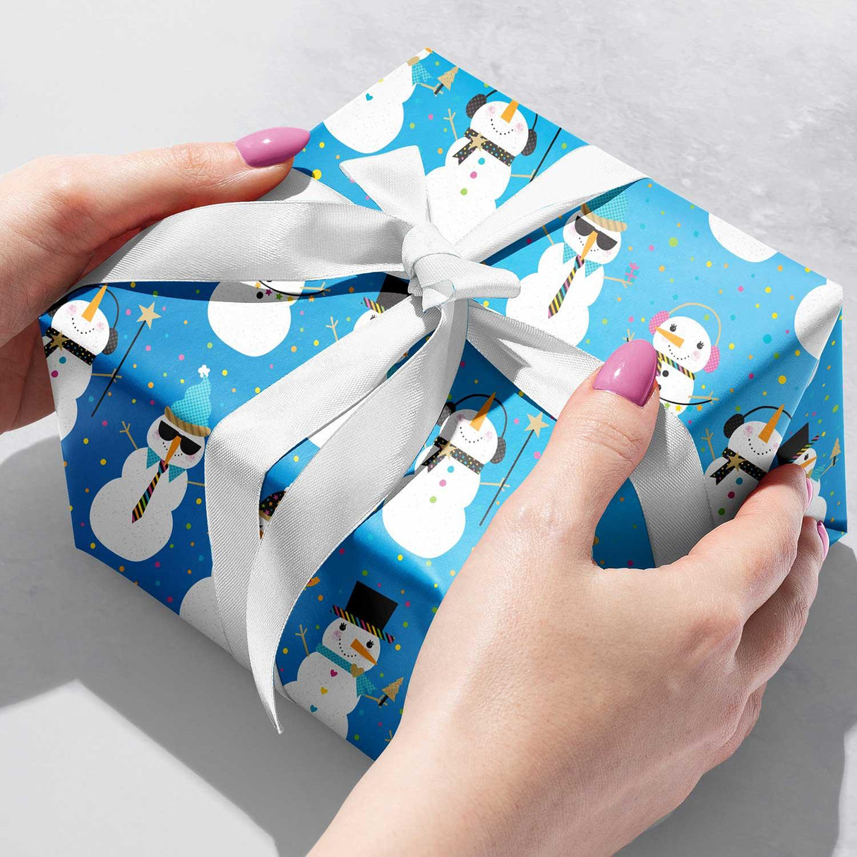 Snowman Party Christmas Gift Wrap by Present Paper - Vysn