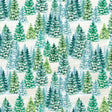 Snowy Trees Christmas Gift Wrap by Present Paper - Vysn