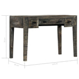 Solid Mango Wood Desk 43.3"x19.7"x29.5" by Blak Hom - Vysn