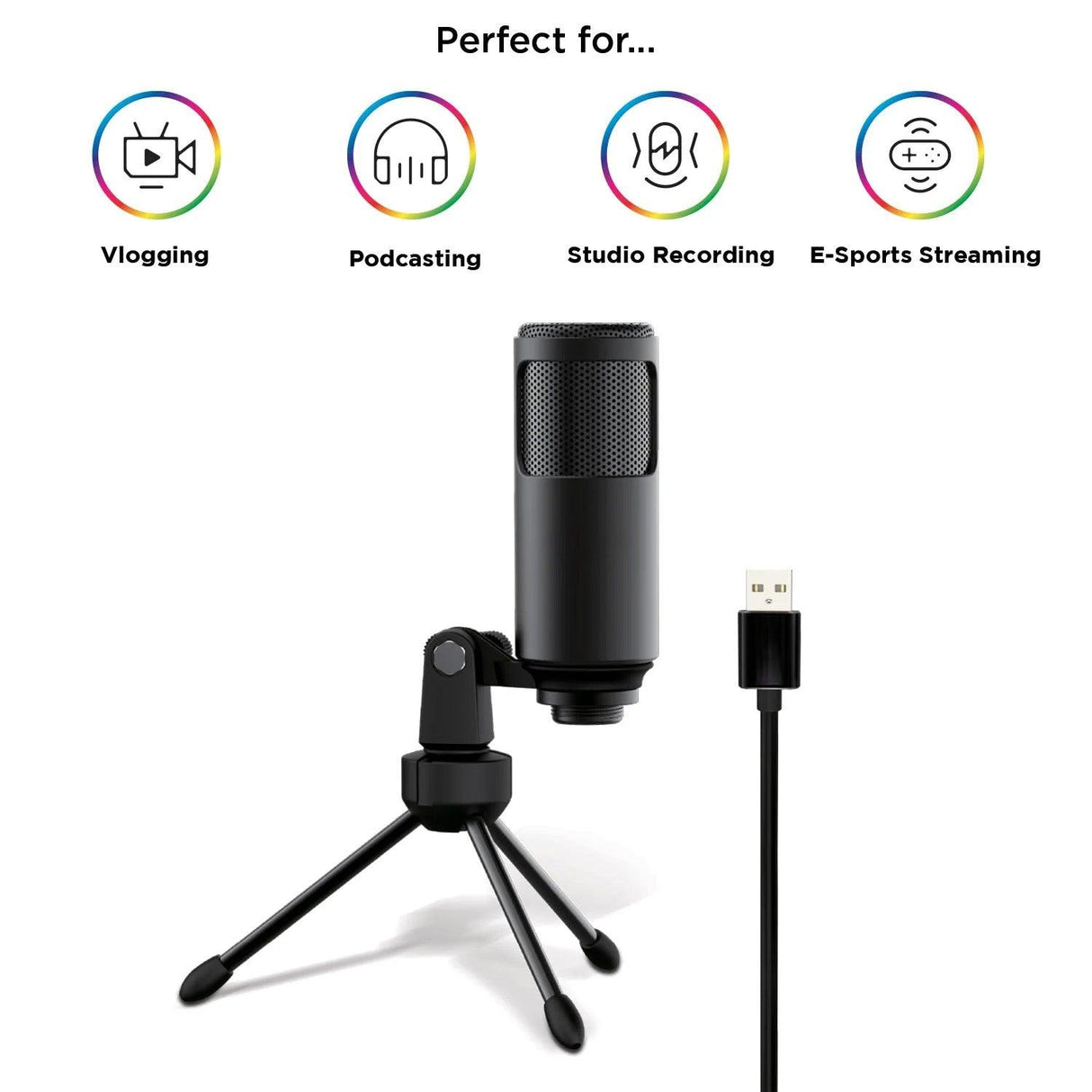 Sonictrek Studio Streaming Podcaster USB Microphone With Desk Tripod by Mifo USA - The World's Most Advanced Wireless Earbuds for Active Movers - O5, O7 - Vysn