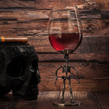 Stemmed Skeleton Wine Glass Set of 2 by The Wine Savant - 12oz Skeleton Glasses 10" H, Goth Gifts, Skeleton Gifts, Skeleton Decor, Spooky Wine Gift Set, Perfect for Halloween Themed Parties by The Wine Savant - Vysn