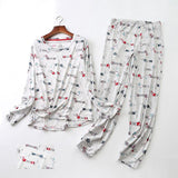 Stylish Dachshund Printed Pajama Set for Women by Dach Everywhere - Vysn