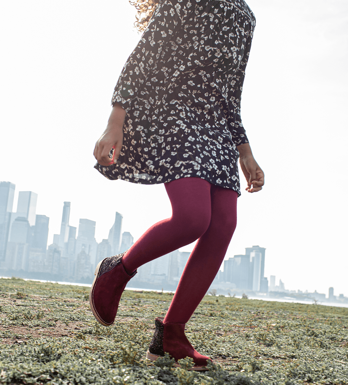 Suede Chelsea Boots with Zipper and Sparkles in Burgundy by childrenchic - Vysn