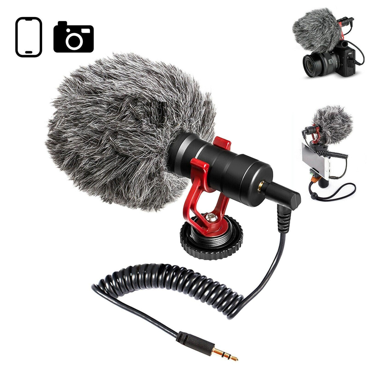 Supercardioid Shotgun Microphone MIC Video For Smartphone DSLR Camera PC iPhone by Plugsus Home Furniture - Vysn