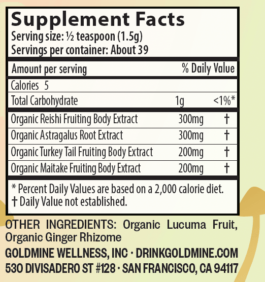 Supershroom Immunity Support by Goldmine Adaptogens - Vysn