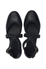 Tallulah Braided Leather Flats by ELF - Vysn