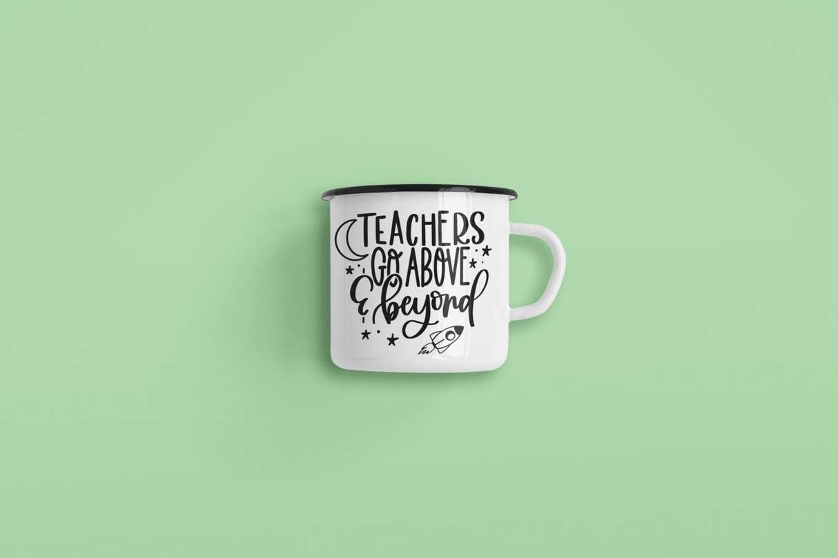 Teachers Go Above And Beyond Teacher Mug by WinsterCreations™ Official Store - Vysn