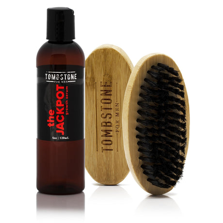 The Jackpot Vegan Keratinocyte Hair Growth Serum & The Beard Brush Set - VYSN