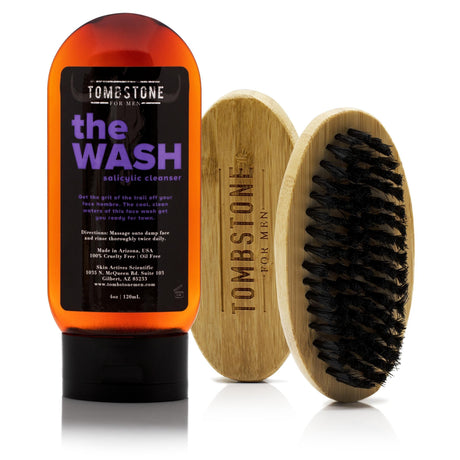 The Wash Vegan Oil-Free Salicylic Cleanser & The Beard Brush Set - VYSN