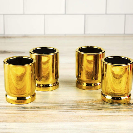 The Wine Savant 50 Caliber Bullet Shot Glasses Set - Set of 4 - Each holds 2 Ounces - Tactical Bullet Casings Shot Glasses by The Wine Savant - Vysn