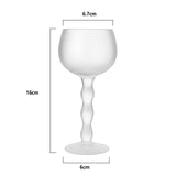 The Wine Savant Aesthetic Cloud Elegant Crystal Wine & Water Glasses, Hand Blown, Premium Trendy Sand Blasted Glasses - Stemmed Red White Wine Glasses, 100% Lead-Free - Pinot Noir - 7 oz Rim by The Wine Savant - Vysn