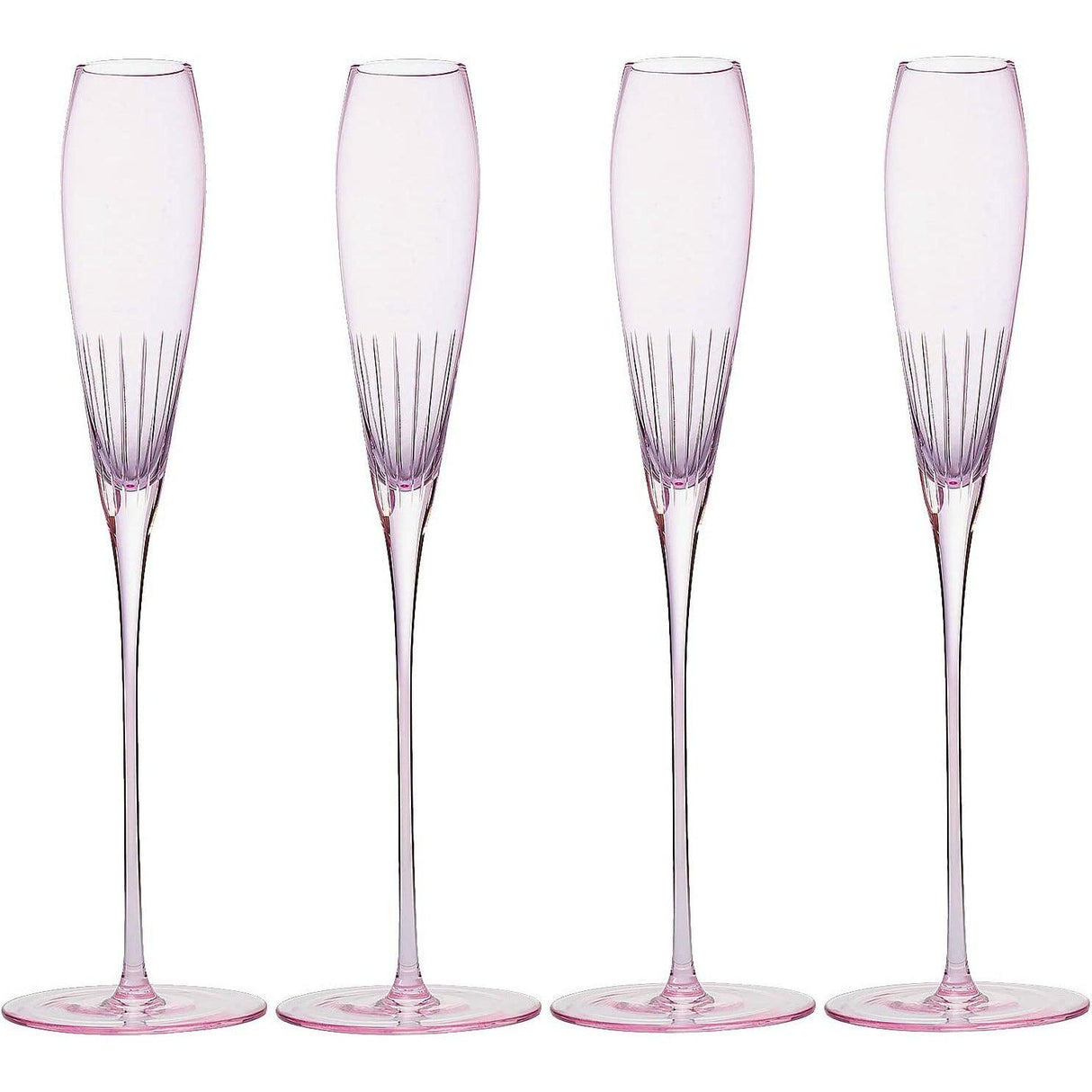 The Wine Savant Parisian Performance Glassware French Paris Collection Crystal Pink Glasses, Red & White Wines For Weddings Present Everyday Beautiful Gift Anniversary (Champagne) by The Wine Savant - Vysn