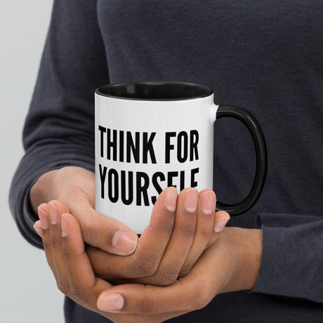 Think For Yourself Mug with Color Inside by Proud Libertarian - Vysn