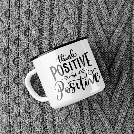 Think Positive Be Positive Inspirational Mug by WinsterCreations™ Official Store - Vysn