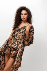 Tiger Print Anais Robe by LUVMEMORE - Vysn