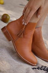 Treasure Leather Ankle Boots by ELF - Vysn