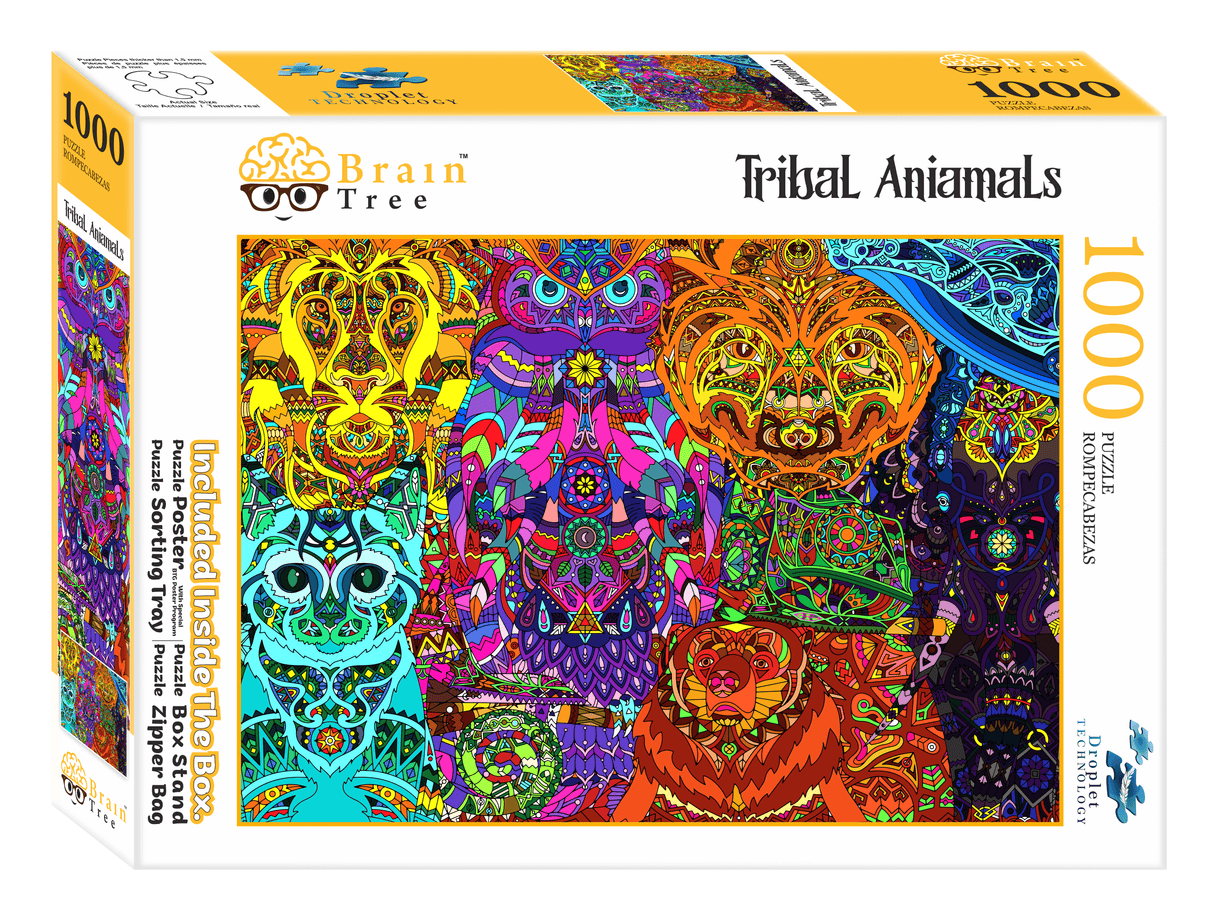 Tribal Animal Jigsaw Puzzles 1000 Piece by Brain Tree Games - Jigsaw Puzzles - Vysn