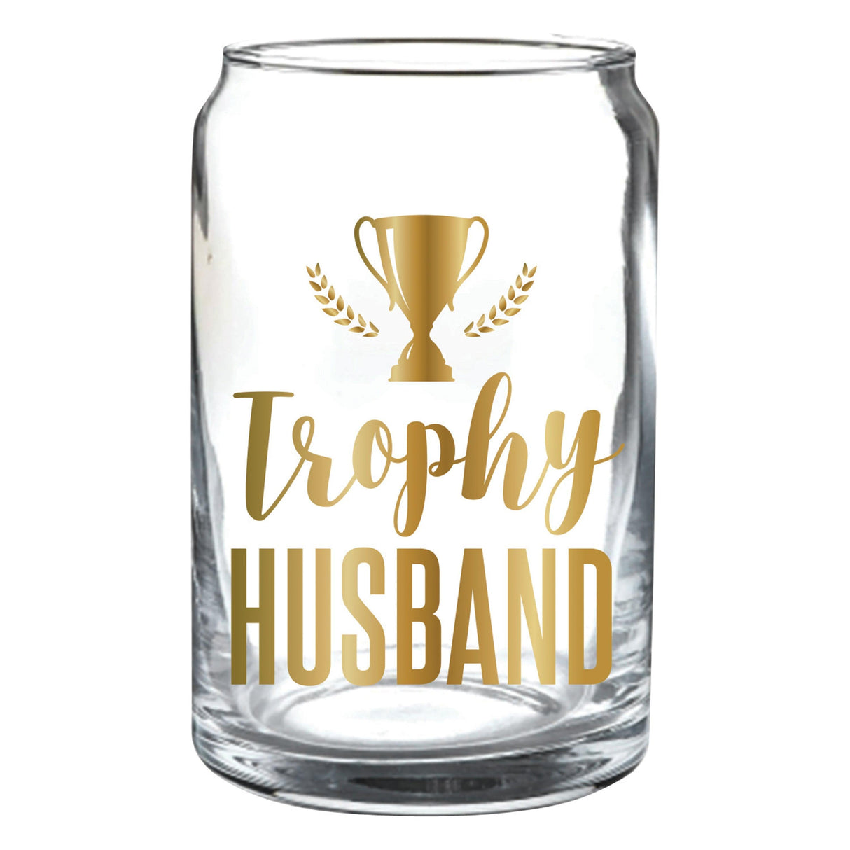 Trophy Husband Beer Glass with Gold Lettering | 15 oz. by The Bullish Store - Vysn