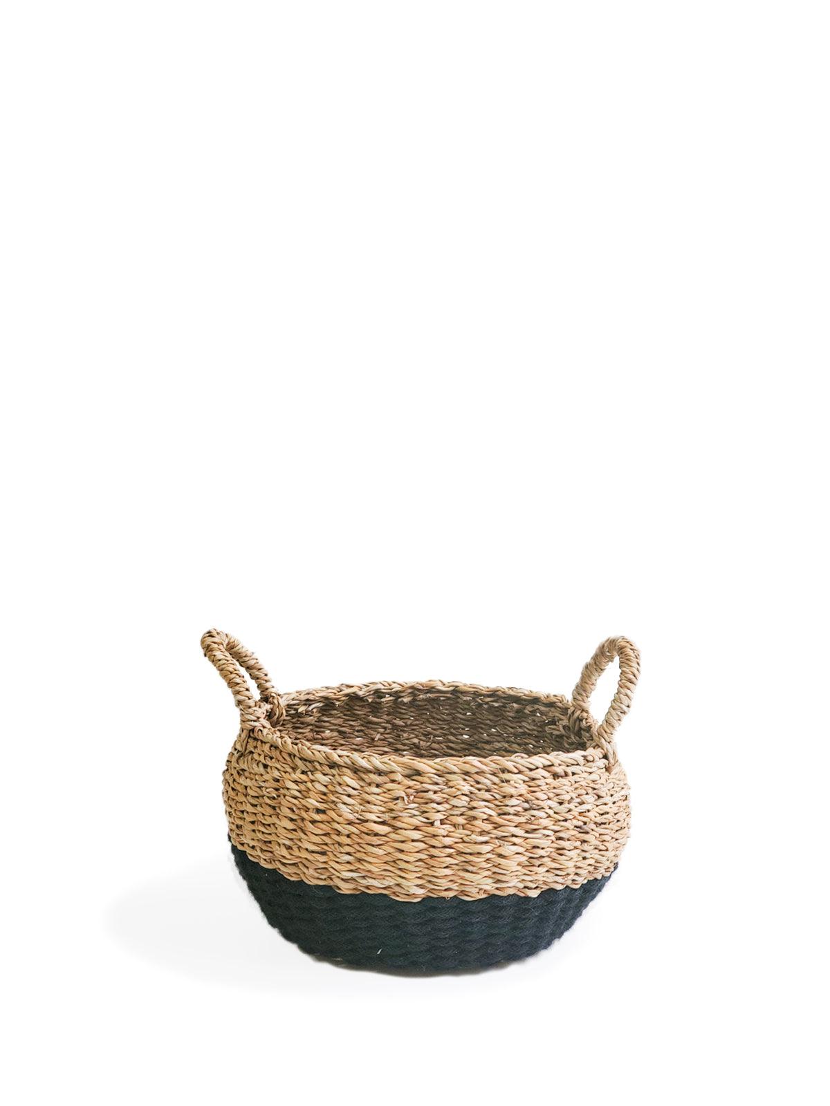 Ula Floor Basket - Black by KORISSA - Vysn