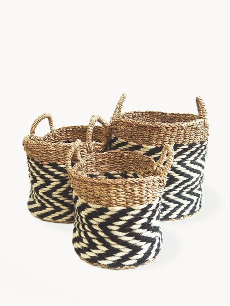 Ula Zigzag Basket by KORISSA - Vysn