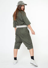 Unisex Short Sleeve Overall In Olive by Shop at Konus - Vysn