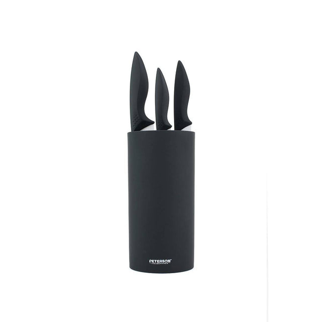 UTILITY KNIFE BLOCK (Round/Black) by Peterson Housewares & Artwares - Vysn