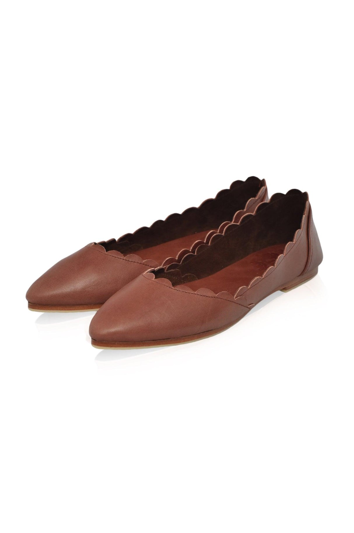 Valentina Leather Ballet Flats by ELF - Vysn