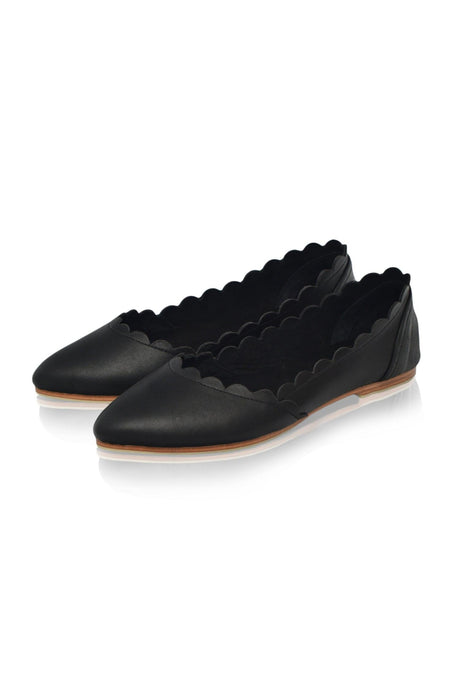 Valentina Leather Ballet Flats by ELF - Vysn